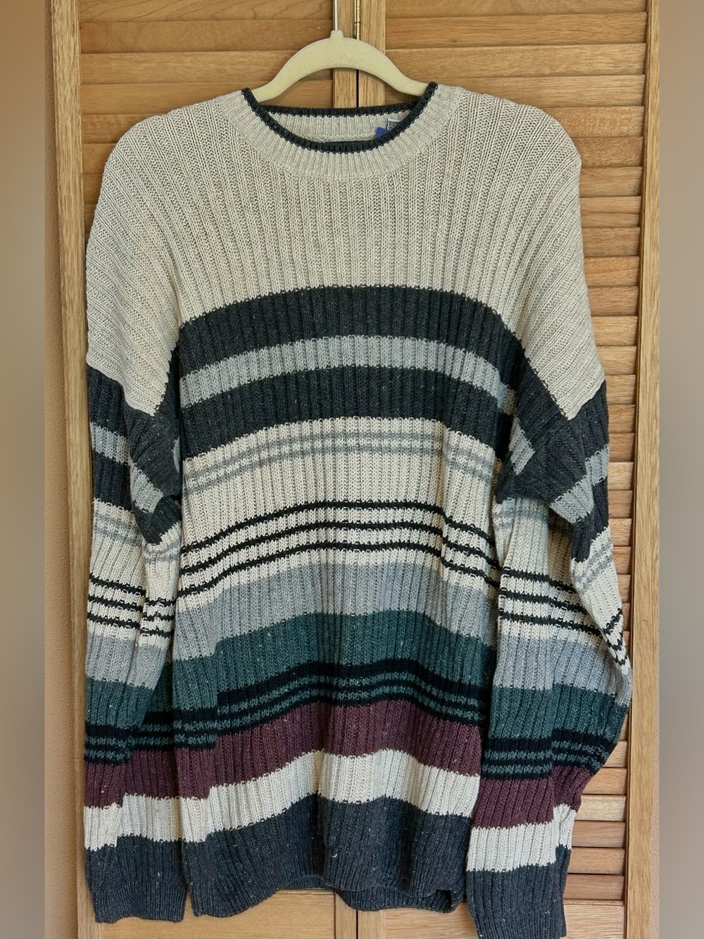 NWT Men’s size XL Route 66 crewneck striped sweater deadstock vintage
